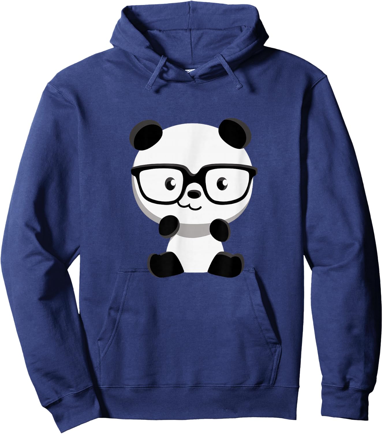 Cute Little Bear Panda Nerd With Glasses Hoodie - Hoodie | Navy