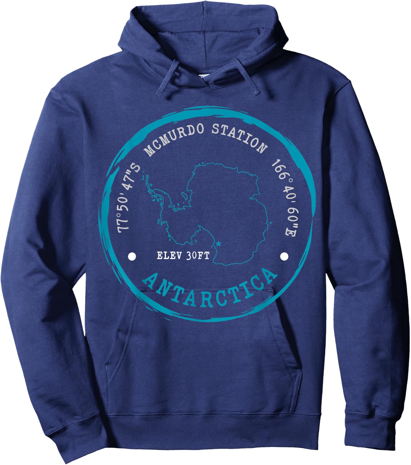 Antarctica - Explore South Pole - Antarctic Circle Hoodie - Hoodie | Navy