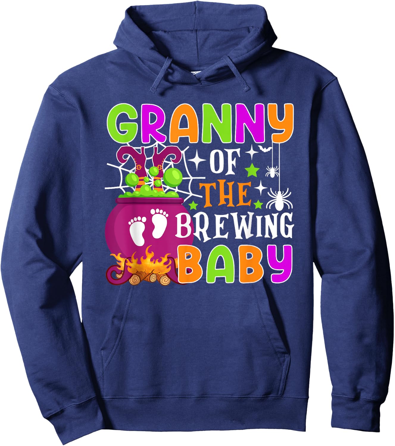 Granny of Brewing Baby Halloween Theme Baby Shower Spooky Hoodie - Hoodie | Navy