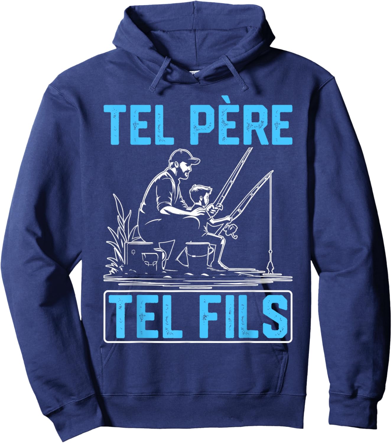 Like father such son accessory fisherman fishing humour child Hoodie - Hoodie | Navy