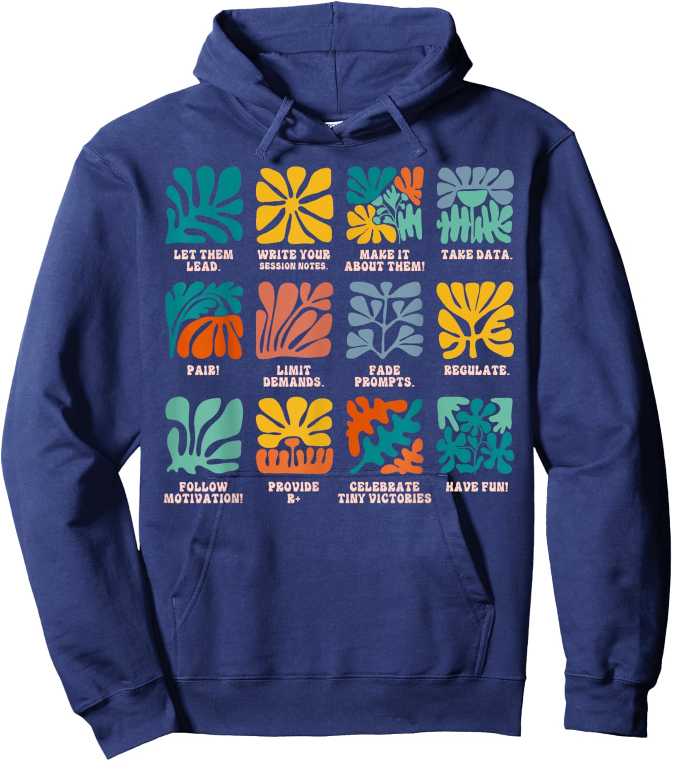 ABA Applied Behavior Analyst Advocate Autism Lets Them Lead Hoodie - Hoodie | Navy