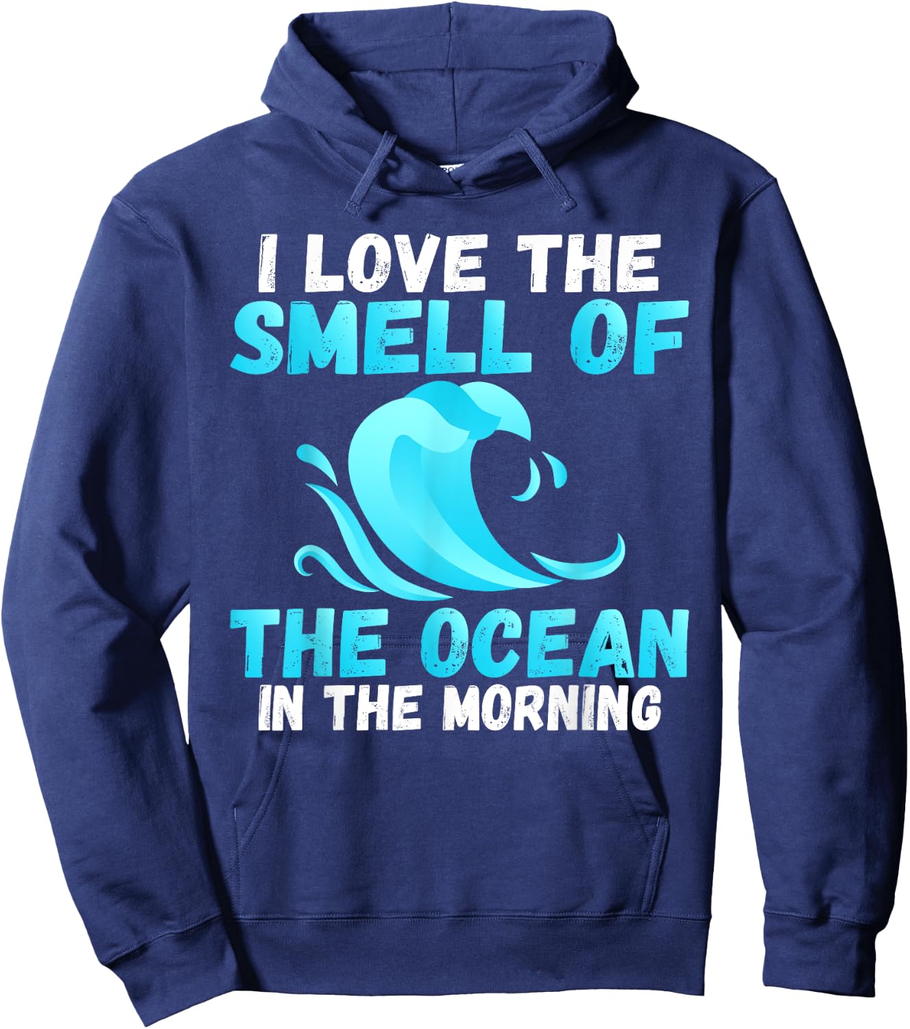 I love the Smell of the Ocean in the Morning Wake Surfer Hoodie - Hoodie | Navy