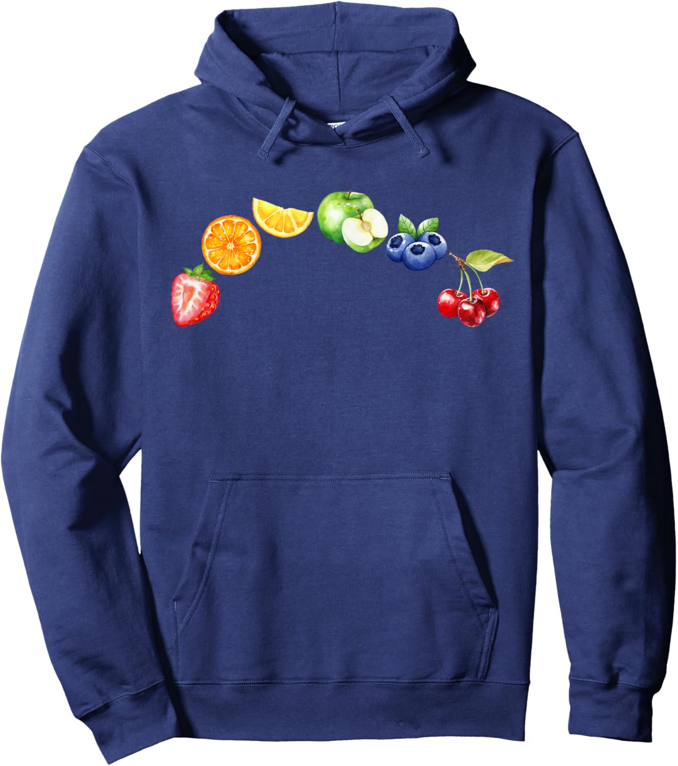 Fruity Y2K Lesbian Subtle Bisexual Pride Month Hoodie - Hoodie | Navy