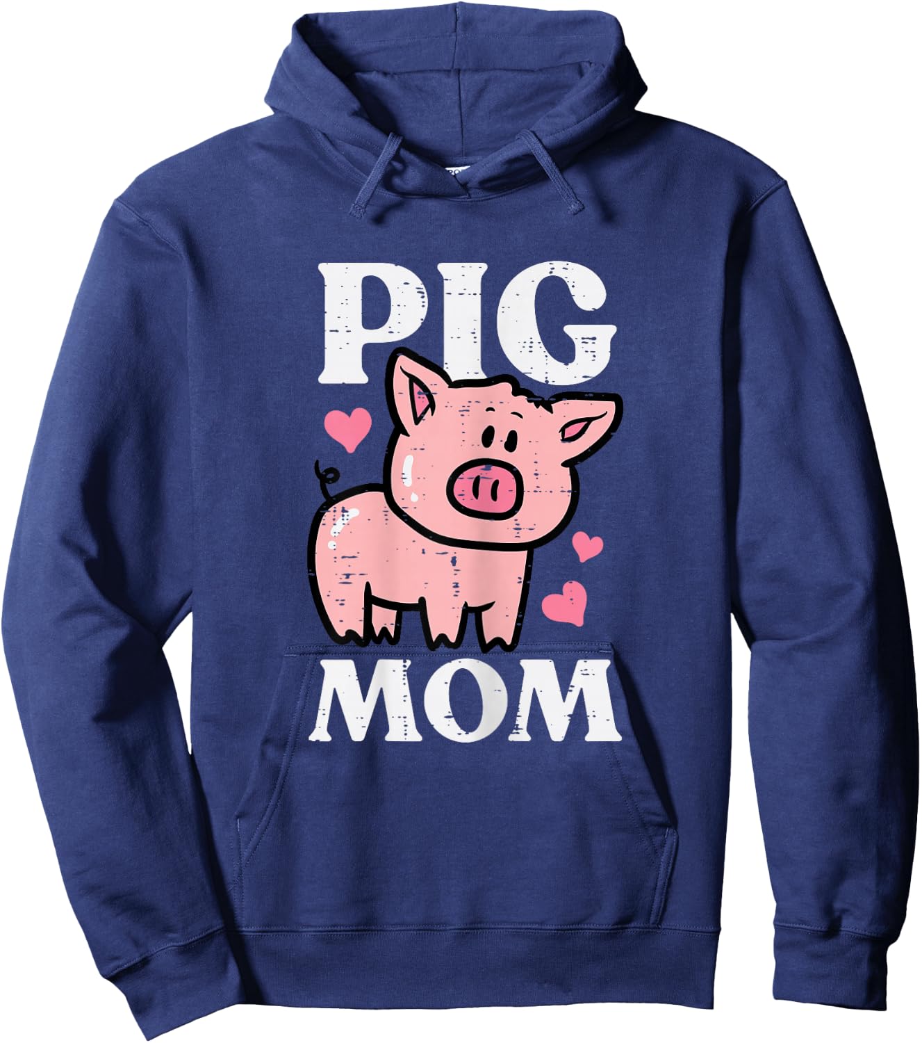 Pig Mom Funny Hog Farmer Swine Mothers Day Farm Mama Women Hoodie - Hoodie | Navy