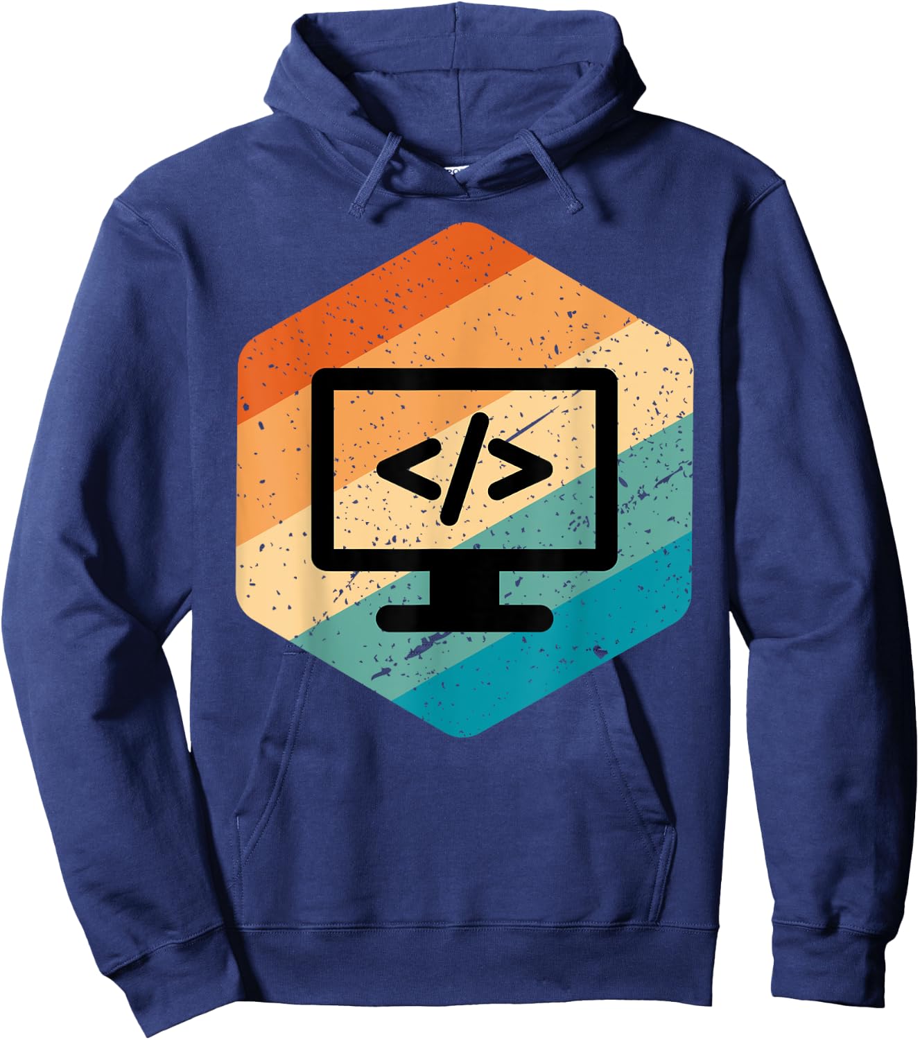 Retro Vintage Look Web Developer - CSS, JavaScript, and HTML Hoodie - Hoodie | Navy