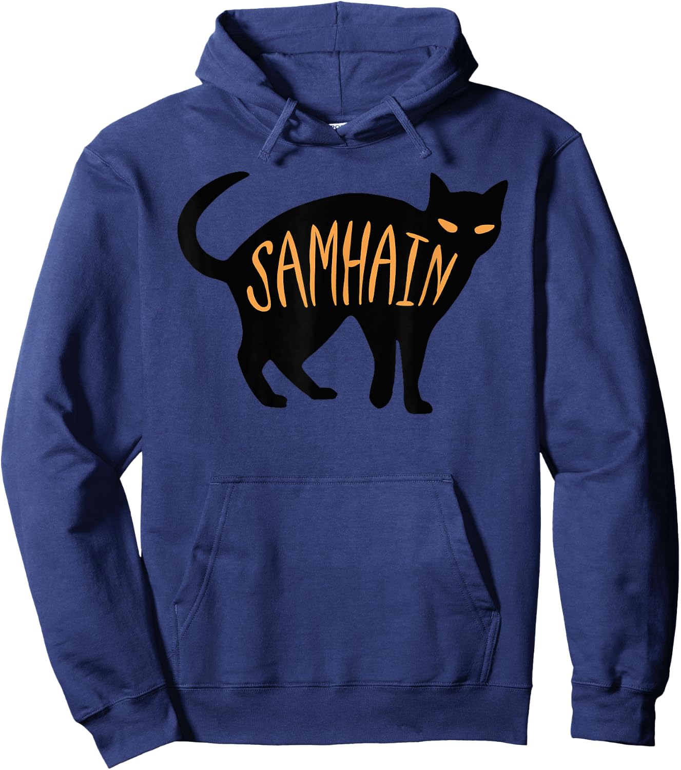 Samhain Black Cat Wiccan Witch Halloween Men Women Kids Hoodie - Hoodie | Navy