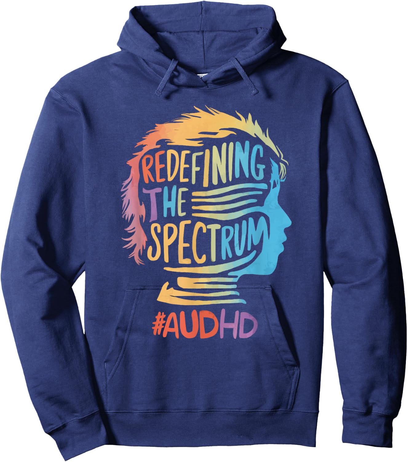 AuDHD Autism ADHD Autistic Spectrum Neurodiversity Hoodie - Hoodie | Navy