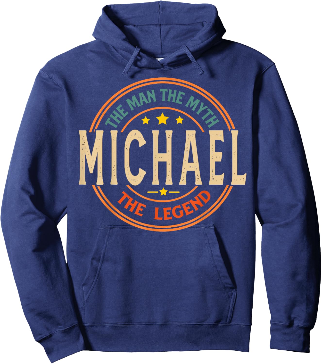 MICHAEL The Man The Myth The Legend Vintage Personalized Hoodie - Hoodie | Navy