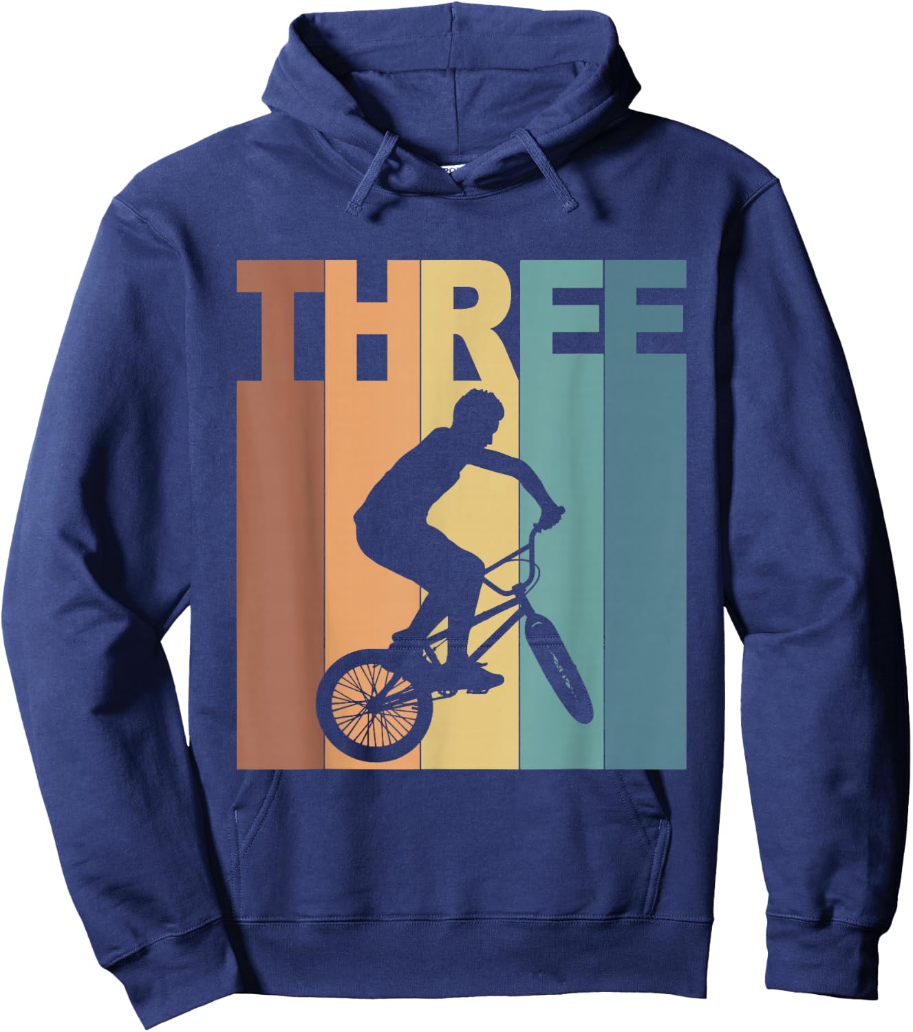 3rd Birthday BMX Bicycle Bike 3 Year Old Boys Birthday Hoodie - Hoodie | Navy