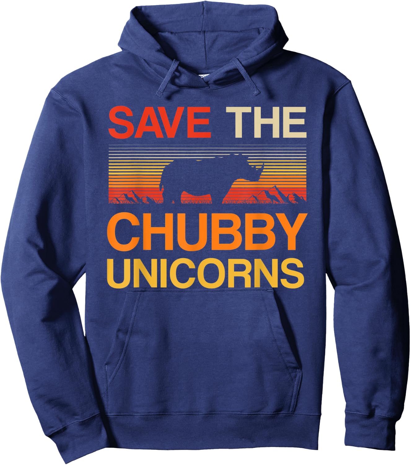 Novelty Save The Chubby Unicorn Hoodie - Hoodie | Navy