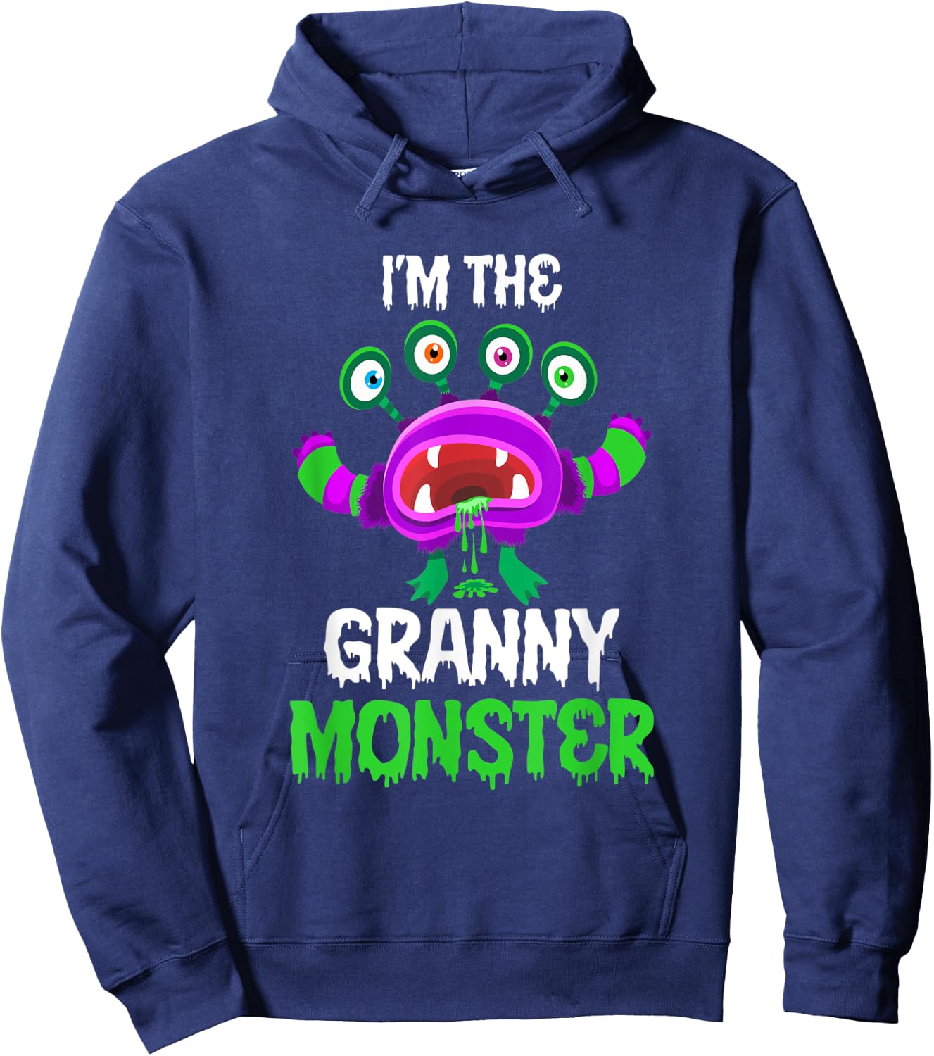 I'm The Granny Monster Matching Family Halloween Hoodie - Hoodie | Navy