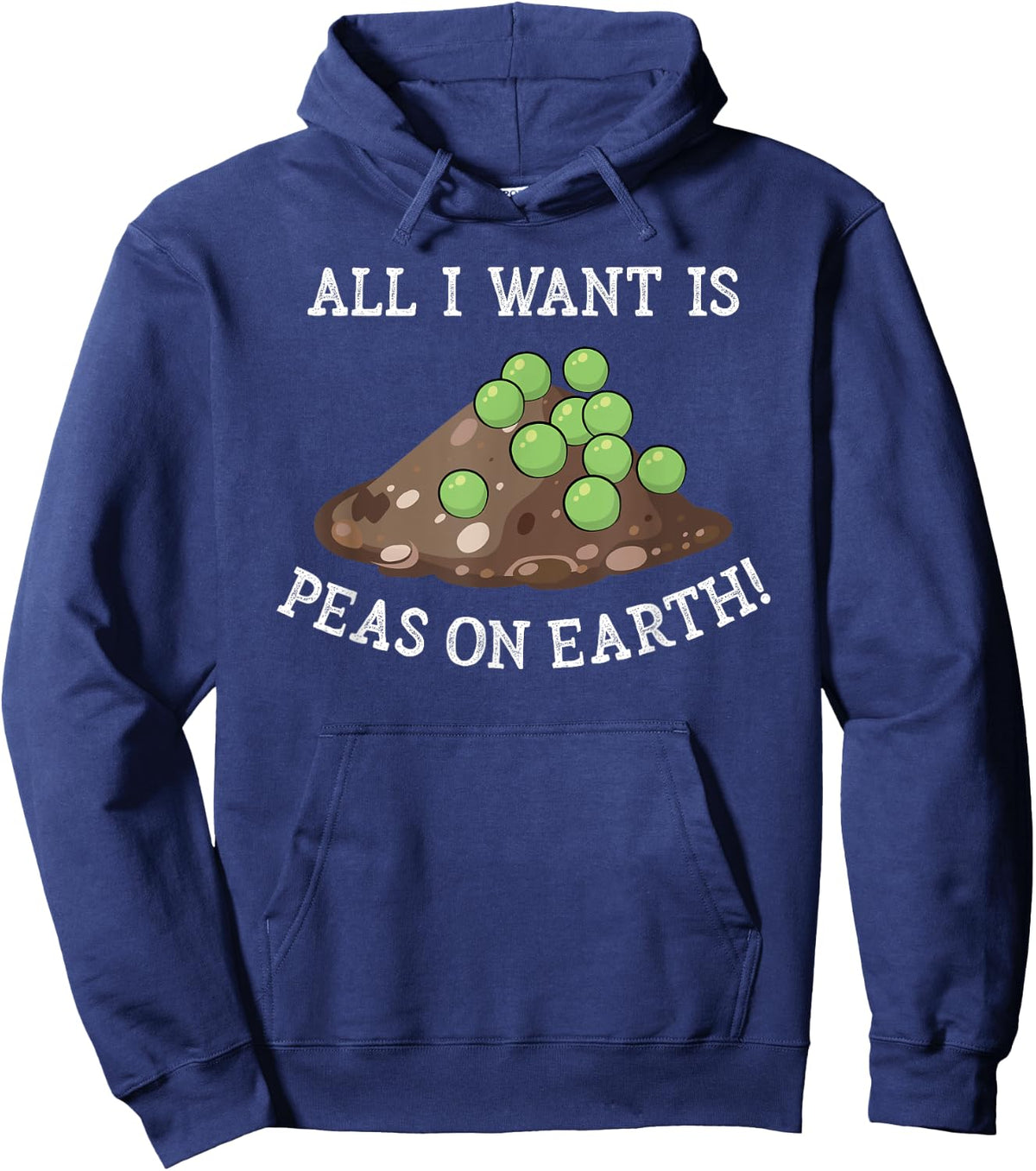 Peas on Earth cute Peace on Earth funny Earth Day design gag Hoodie - Hoodie | Navy