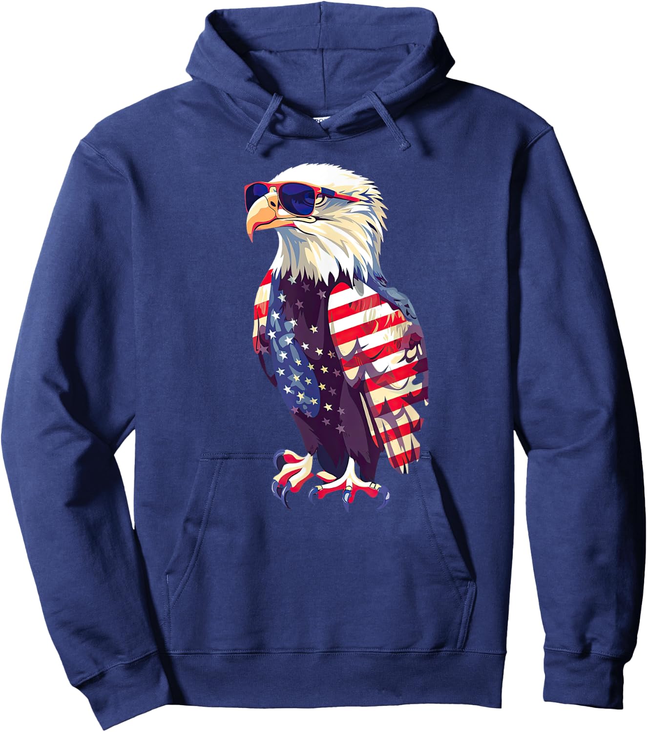 American Bald Eagle, American Flag, Cool Girls Kids Men Hoodie - Hoodie | Navy