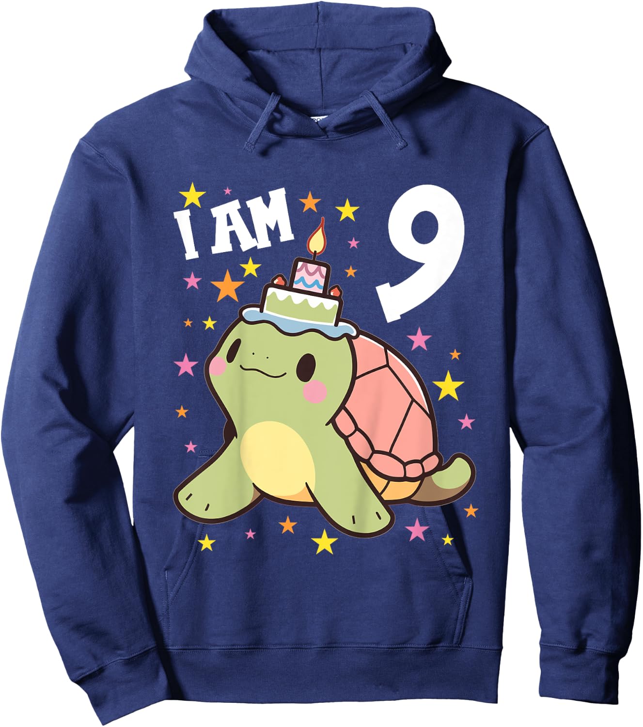 9 Years old Boy and Girl Turtles Turtle 9th birthday Turtle Hoodie - Hoodie | Navy