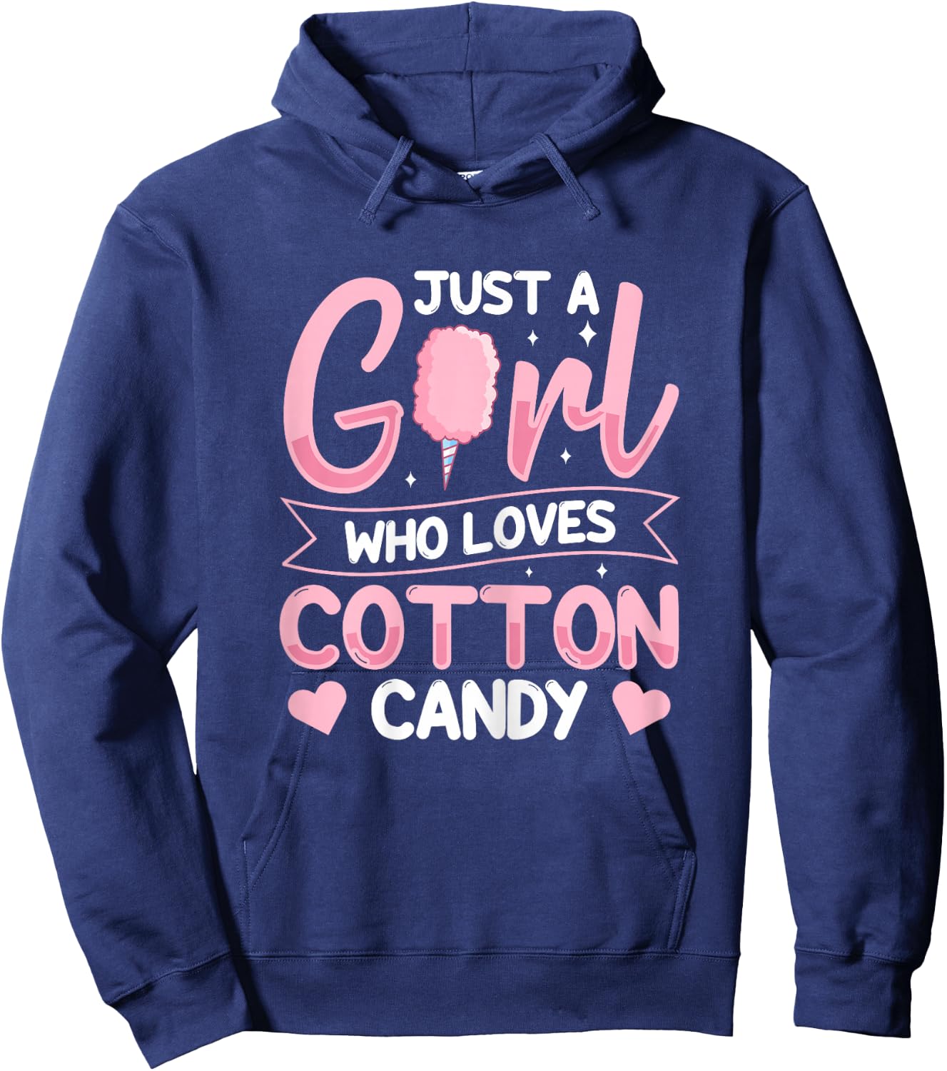 Cotton Candy Stick Design for a Cotton Candy girl Hoodie - Hoodie | Navy
