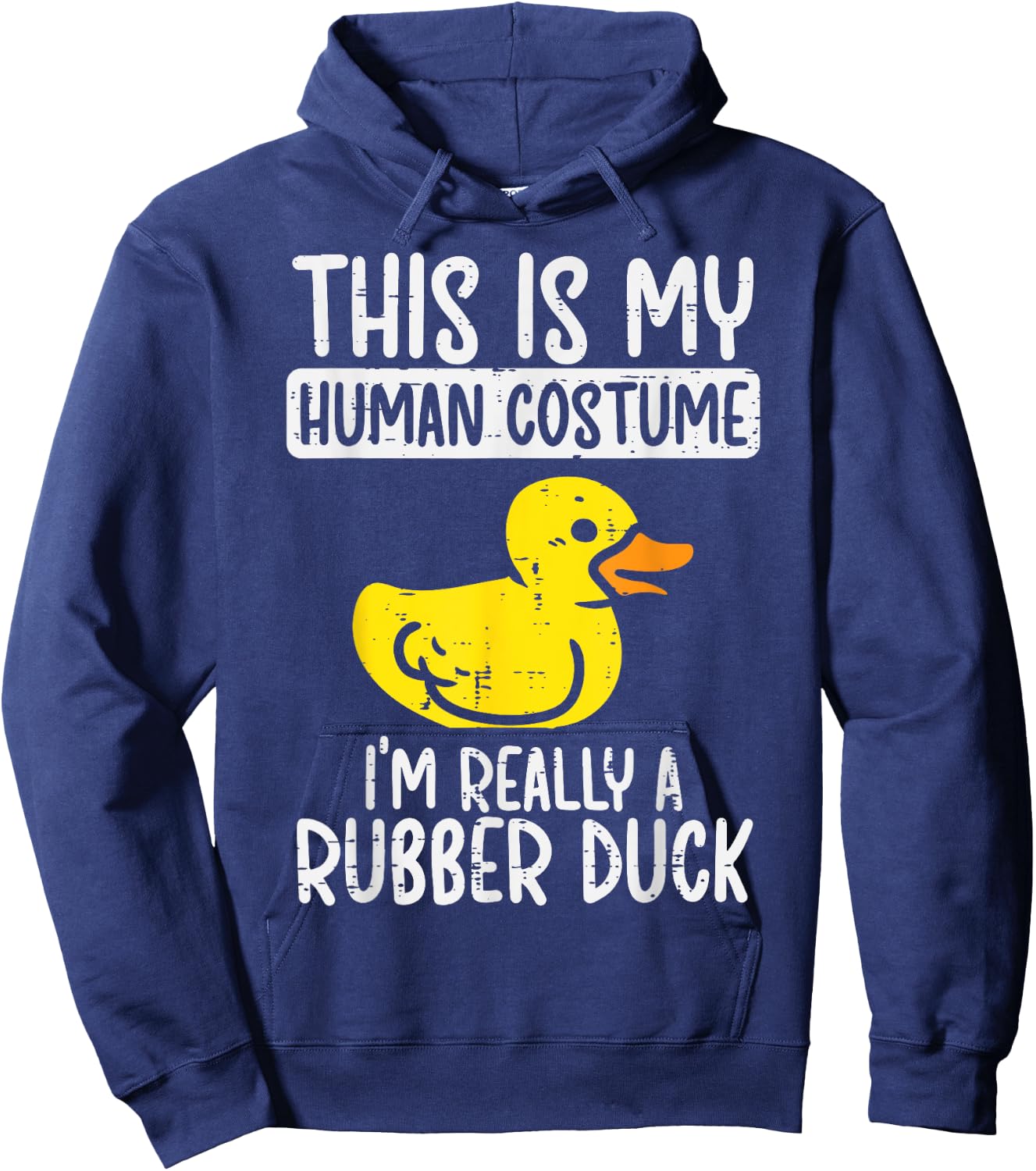 This My Human Costume Im Rubber Duck Halloween Men Women Kid Hoodie - Hoodie | Navy