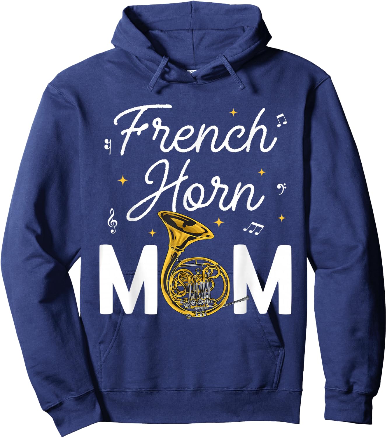 French Horn Mom Musical Instrument Marching Band French Horn Hoodie - Hoodie | Navy