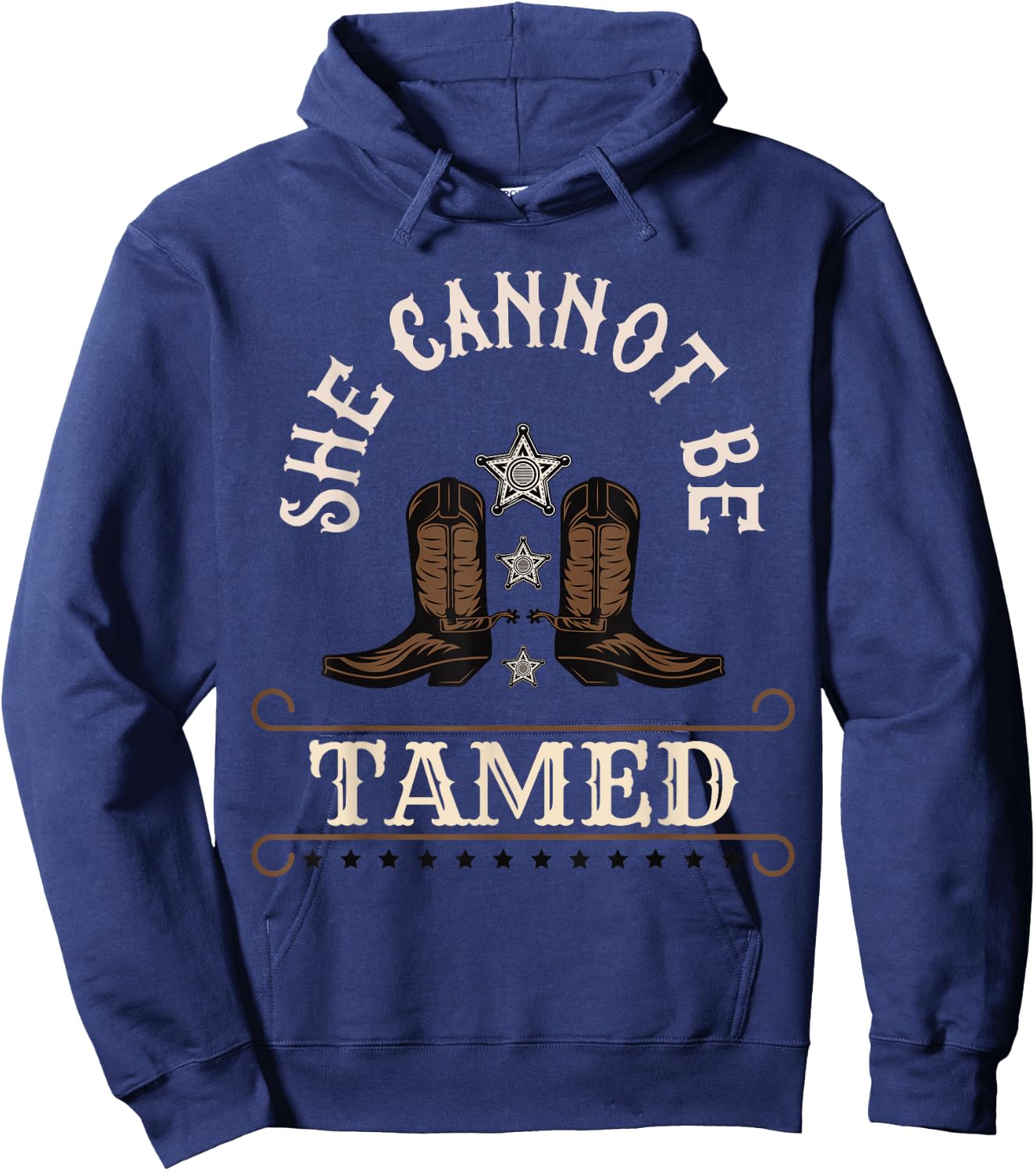 Funny She Cannot Be Tamed Cowgirl Country Girls Hoodie - Hoodie | Navy