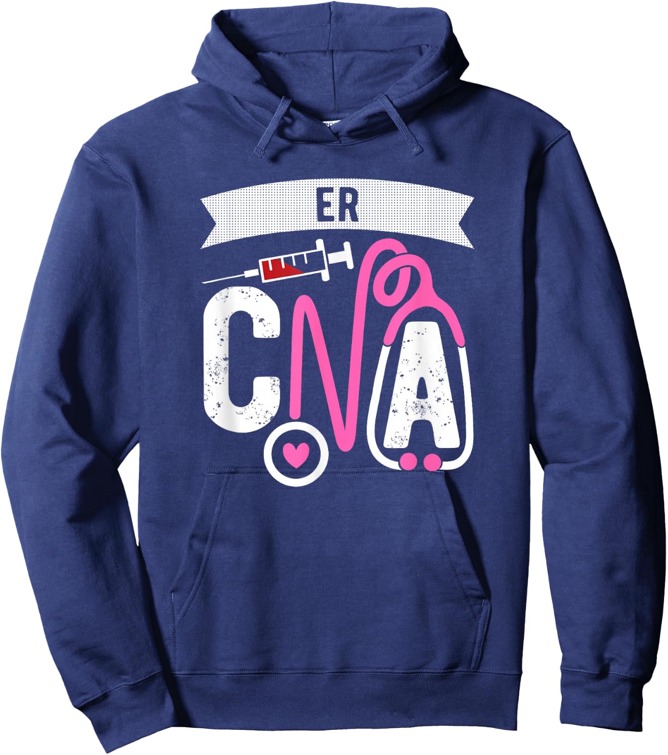 ER CNA Certified Nursing Assistant Emergency room ER Nurse Hoodie - Hoodie | Navy