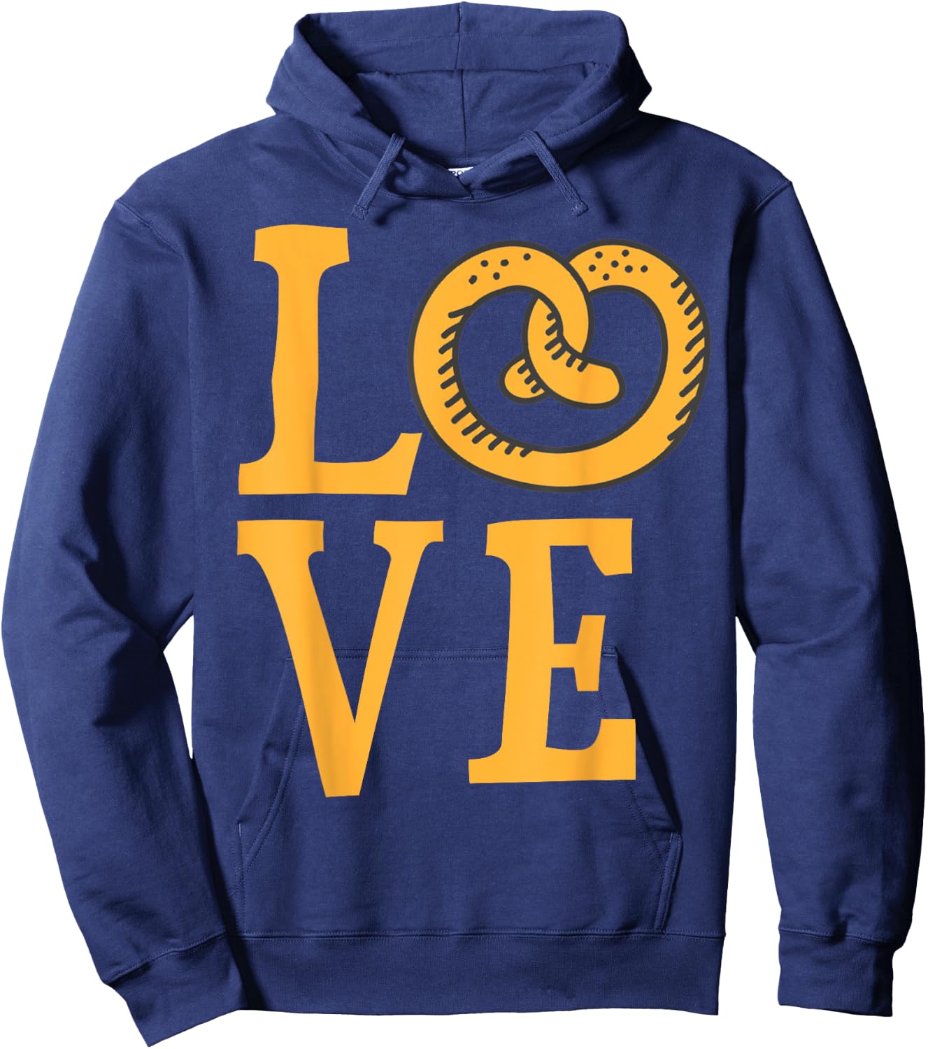 I Love Soft Pretzels Trendy Foodie Food Pretzel Lover Gift Hoodie - Hoodie | Navy