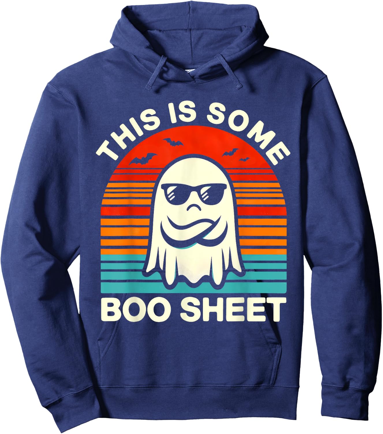 Funny Halloween Shirts Women This Is Some Boo Sheet Hoodie - Hoodie | Navy