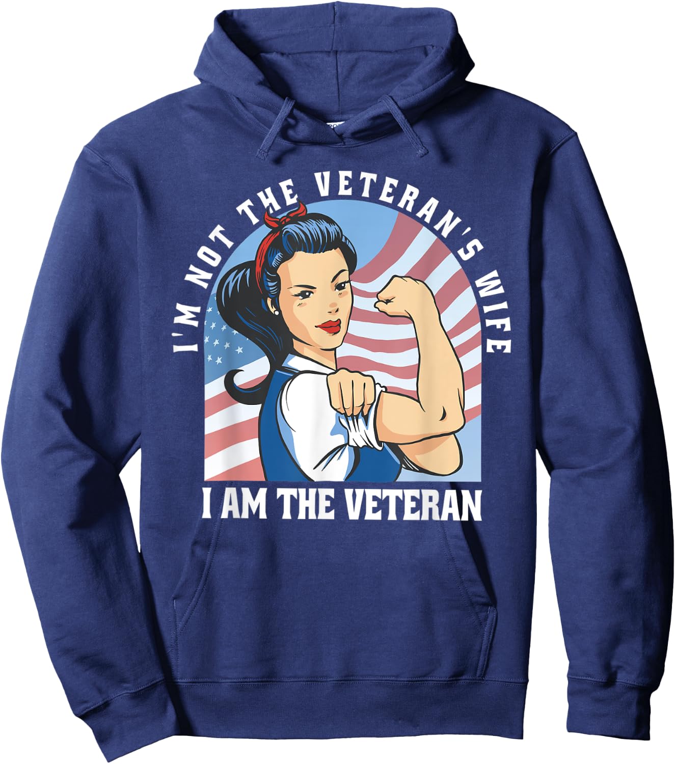 Woman Veteran - Veteran's Day Quote Saying Hoodie - Hoodie | Navy