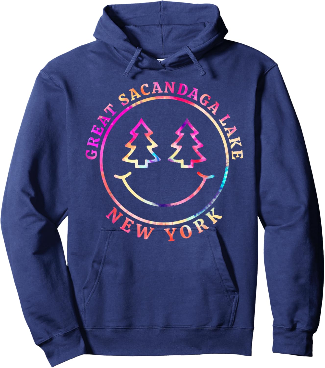 Great Sacandaga Lake, New York Summer Lake Swimming Hoodie - Hoodie | Navy