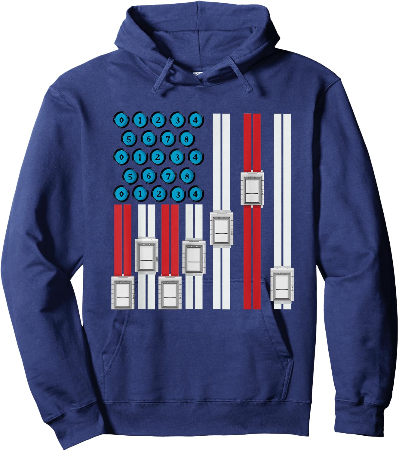 4th Of July Elevator Mechanic Engineer USA Elevator Hoodie - Hoodie | Navy