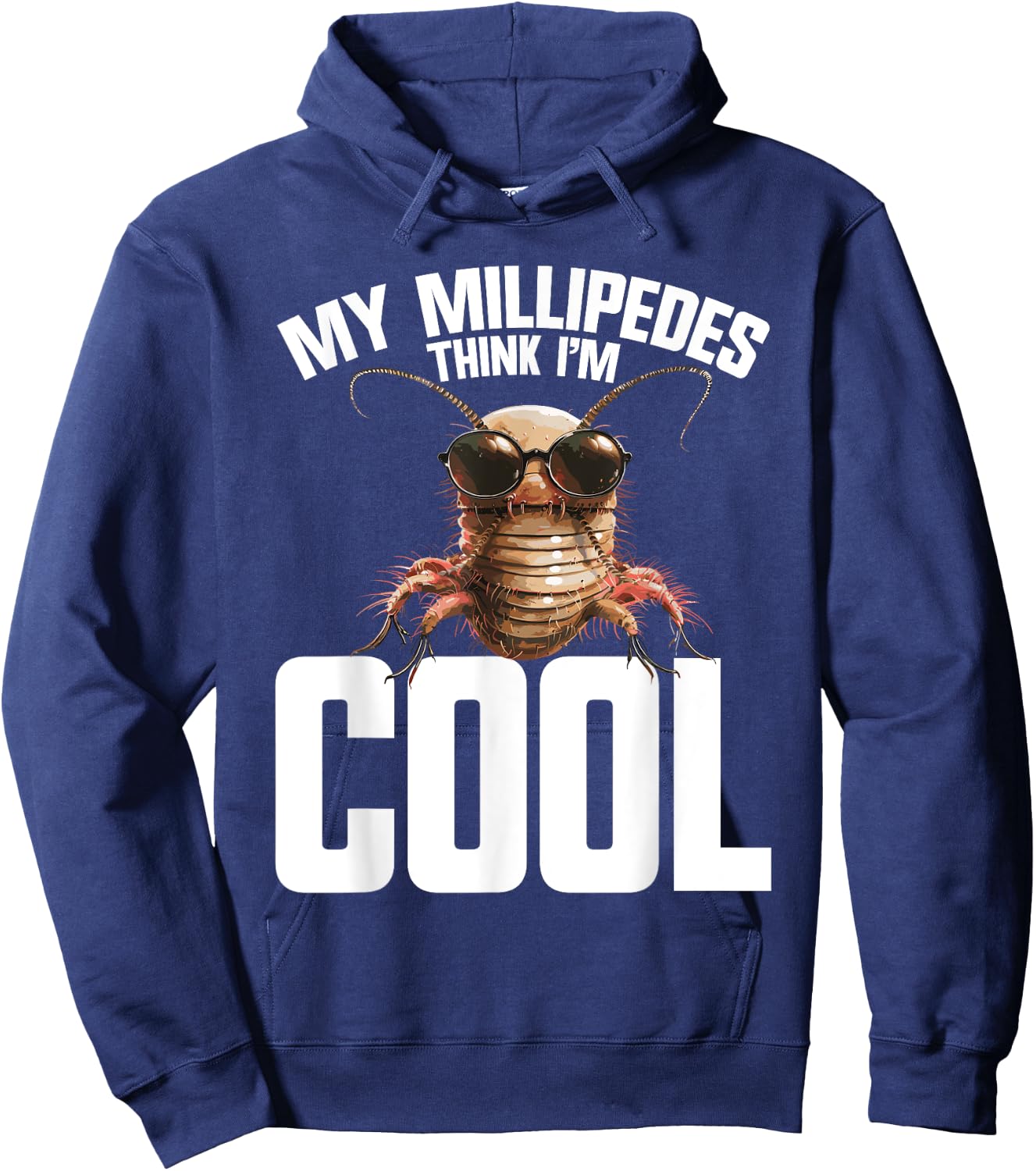 Millipede Accessories Giant Arthropod Entomologist Millipede Hoodie - Hoodie | Navy