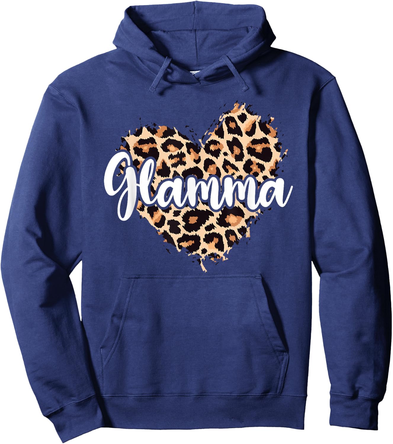 Glamma Leopard Hoodie - Hoodie | Navy