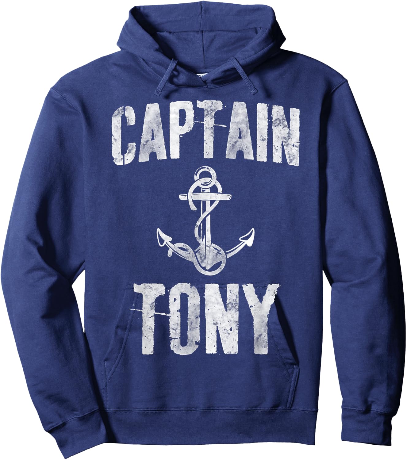 Funny Personalized Boating Shirt First Name Captain Tony Hoodie - Hoodie | Navy
