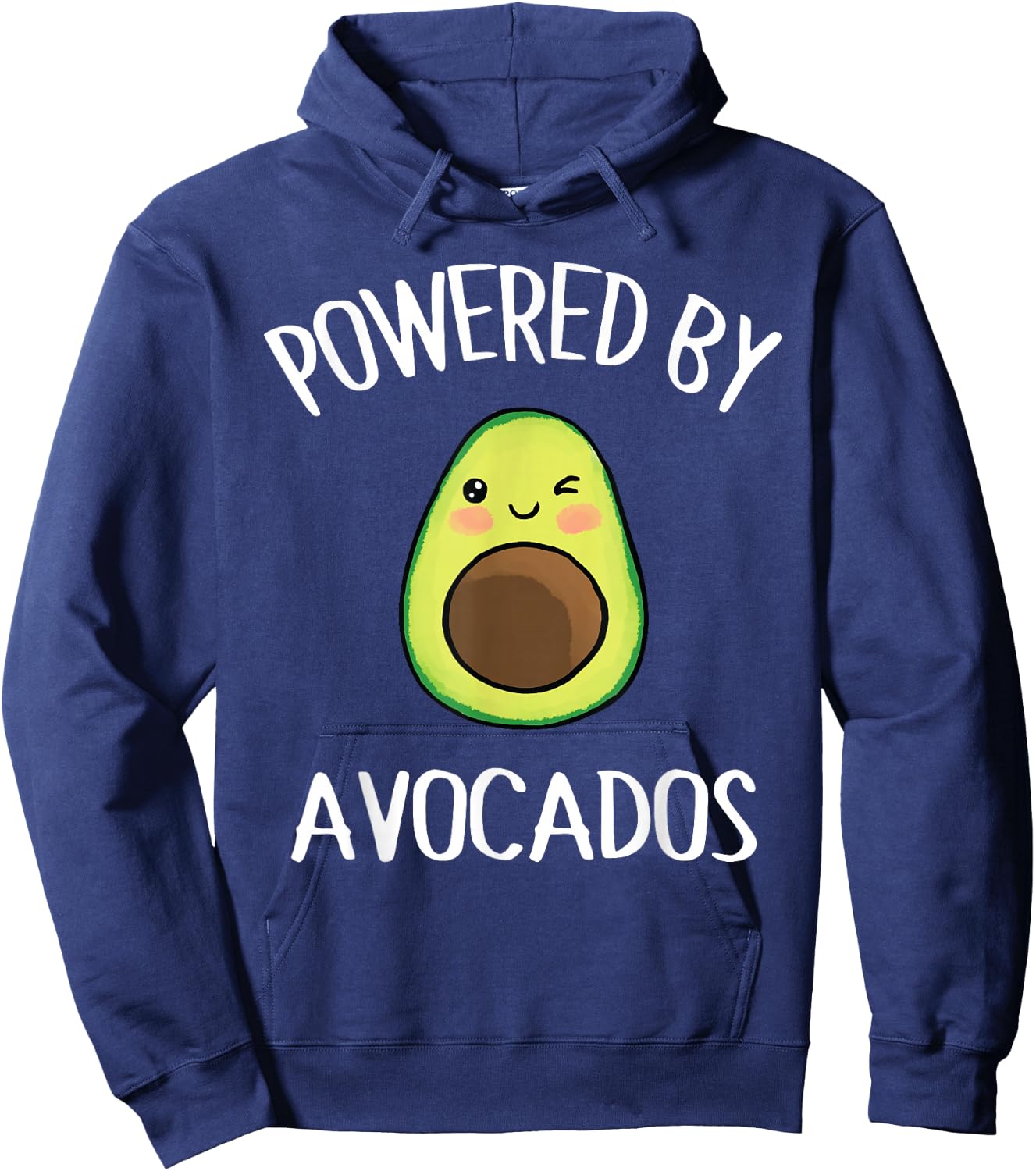 Powered By Avocados Funny Avocado Vegan Fruit Lovers Outfit Hoodie - Hoodie | Navy