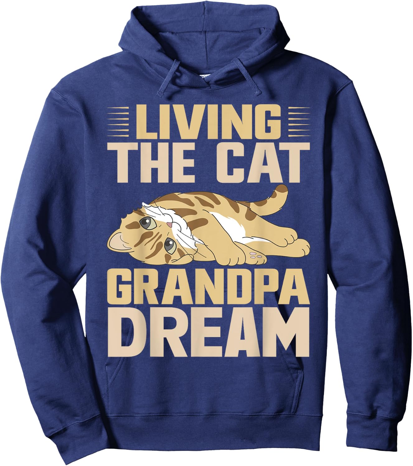 Living the Cat Grandpa Dream Cat Grandpa Women Hoodie - Hoodie | Navy