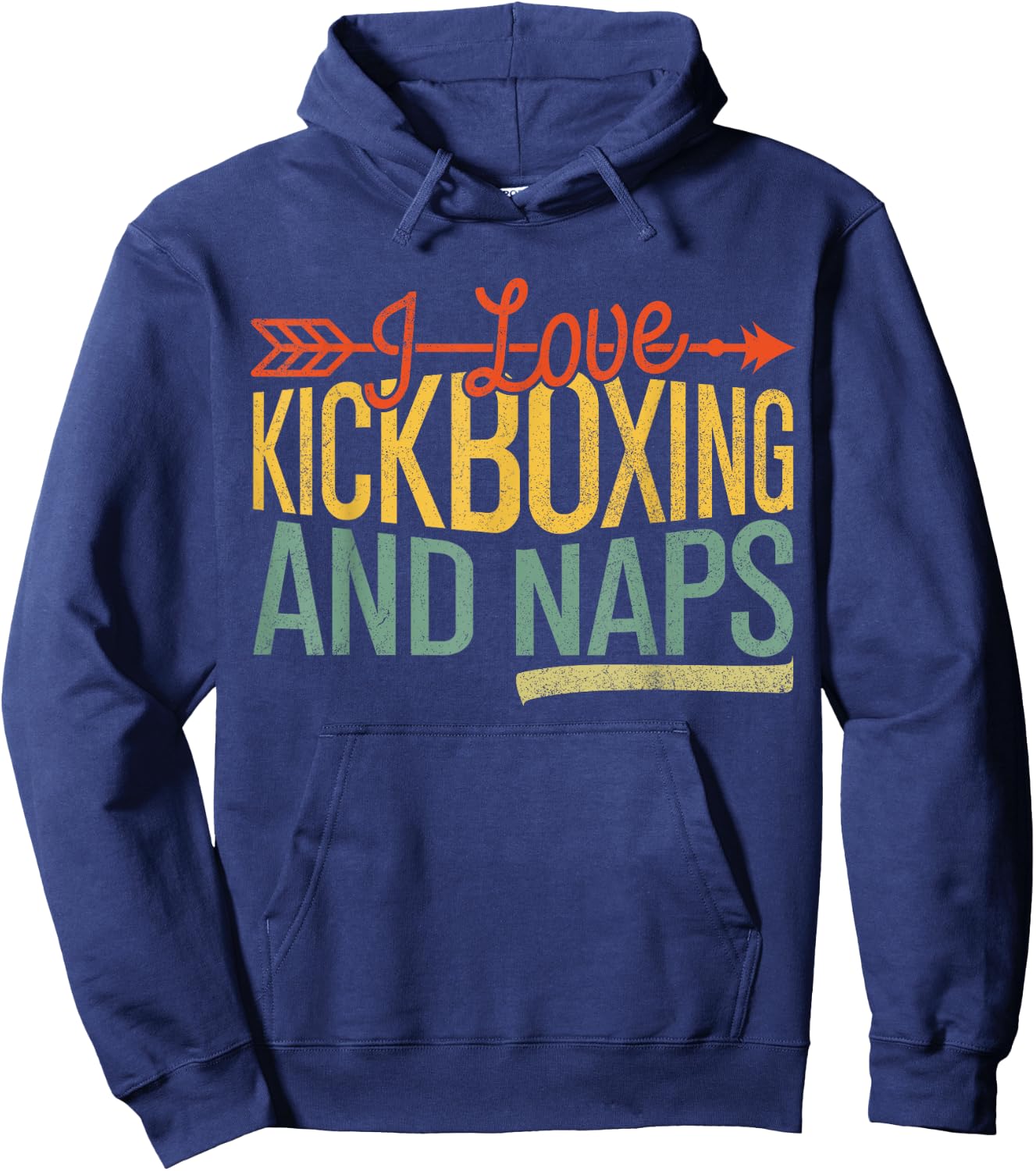 I Love Kickboxing And Naps Funny Kickbox Women Martials Arts Hoodie - Hoodie | Navy