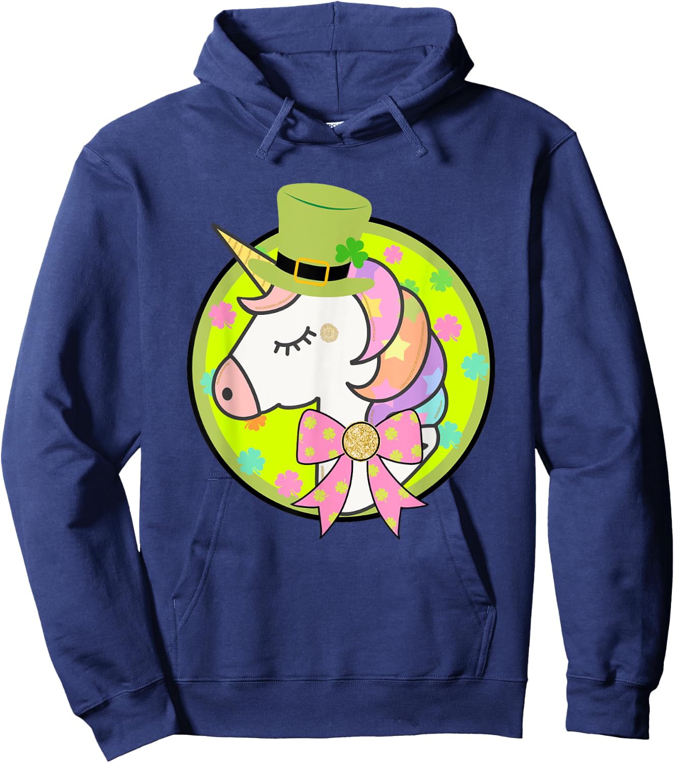 St. Patricks Day Magical Unicorn Shrit Hoodie - Hoodie | Navy