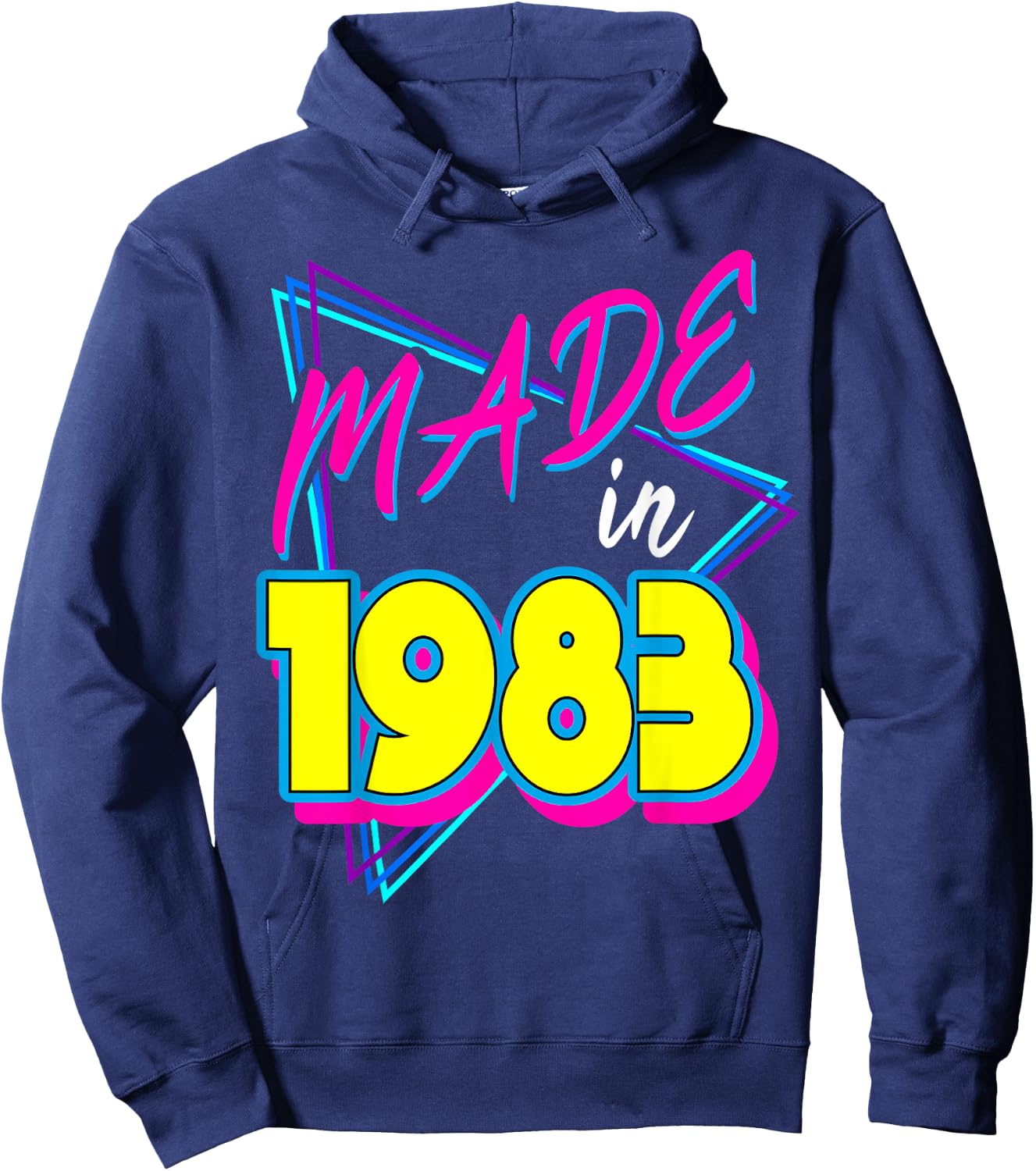 Made in 1983 38th Birthday Retro 38 Years Old 80s Vintage Hoodie - Hoodie | Navy