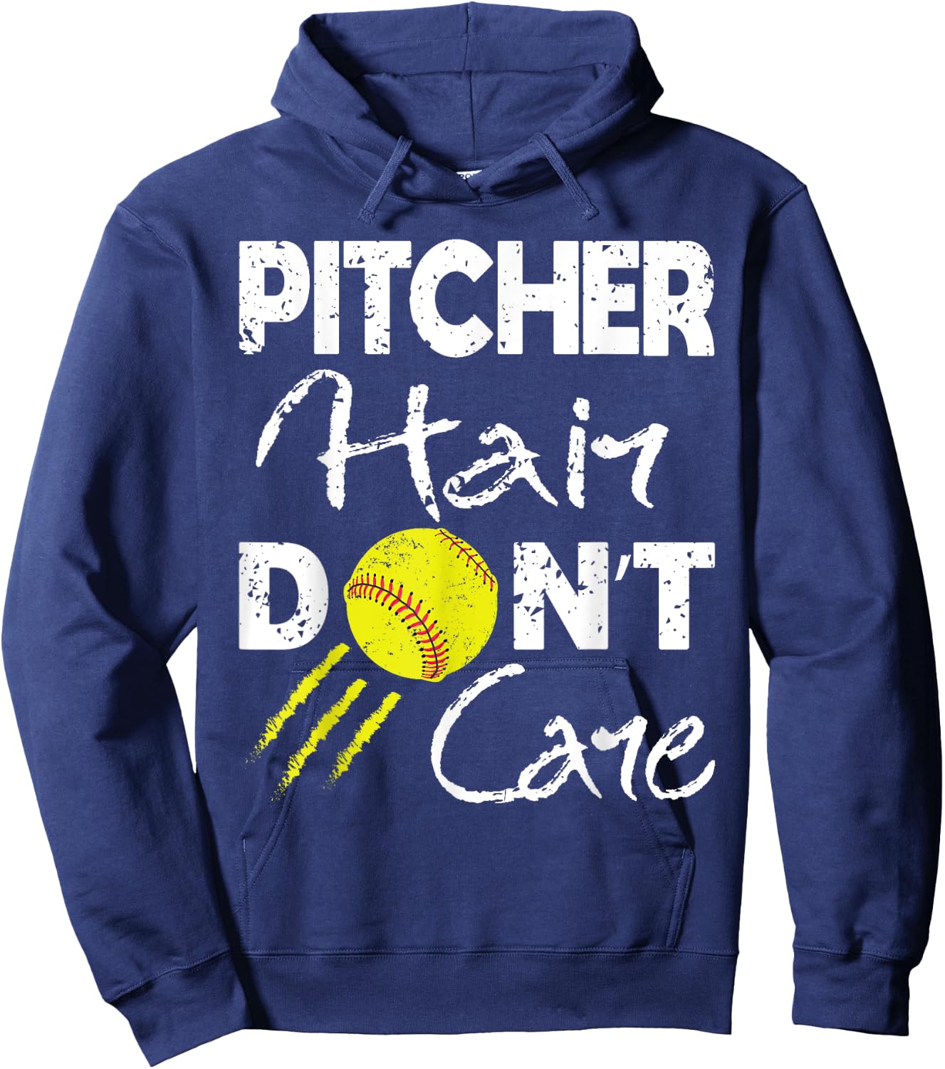 Funny Softball Game Player Sports Lover Gift Girls Hoodie - Hoodie | Navy