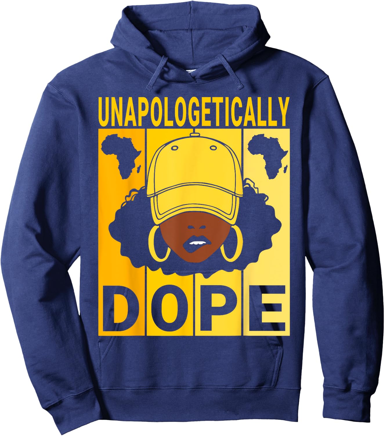 Unapologetically Dope Proud Black Girl Woman Black History Hoodie - Hoodie | Navy