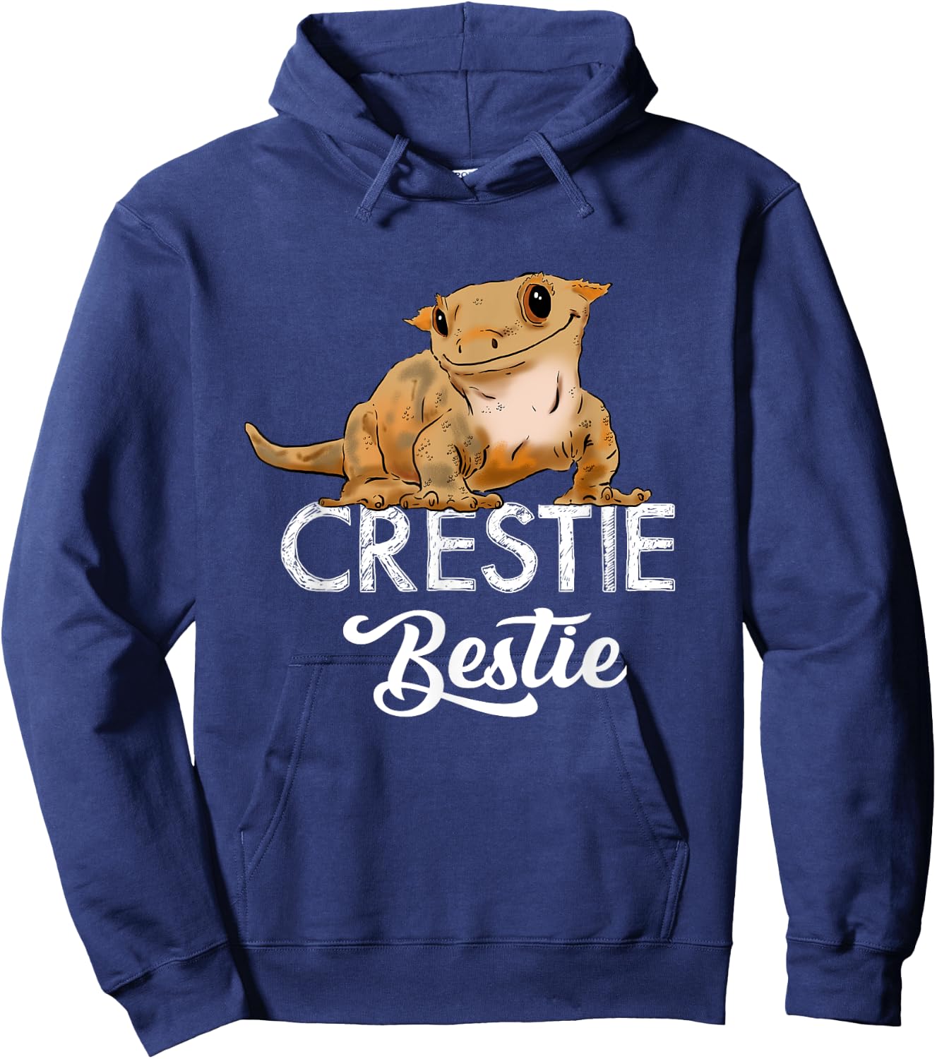 Cute Crested Gecko, Crestie Bestie, Gecko Lover, Lizards Hoodie - Hoodie | Navy