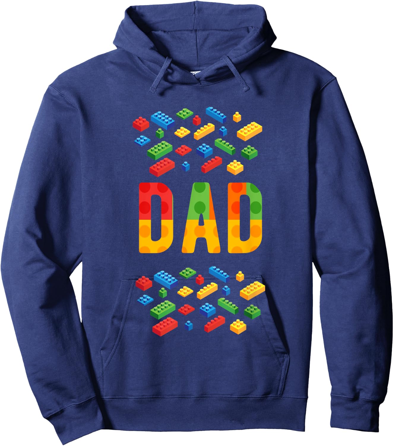 DAD Master Builder Building Bricks Blocks Family Matching Hoodie - Hoodie | Navy
