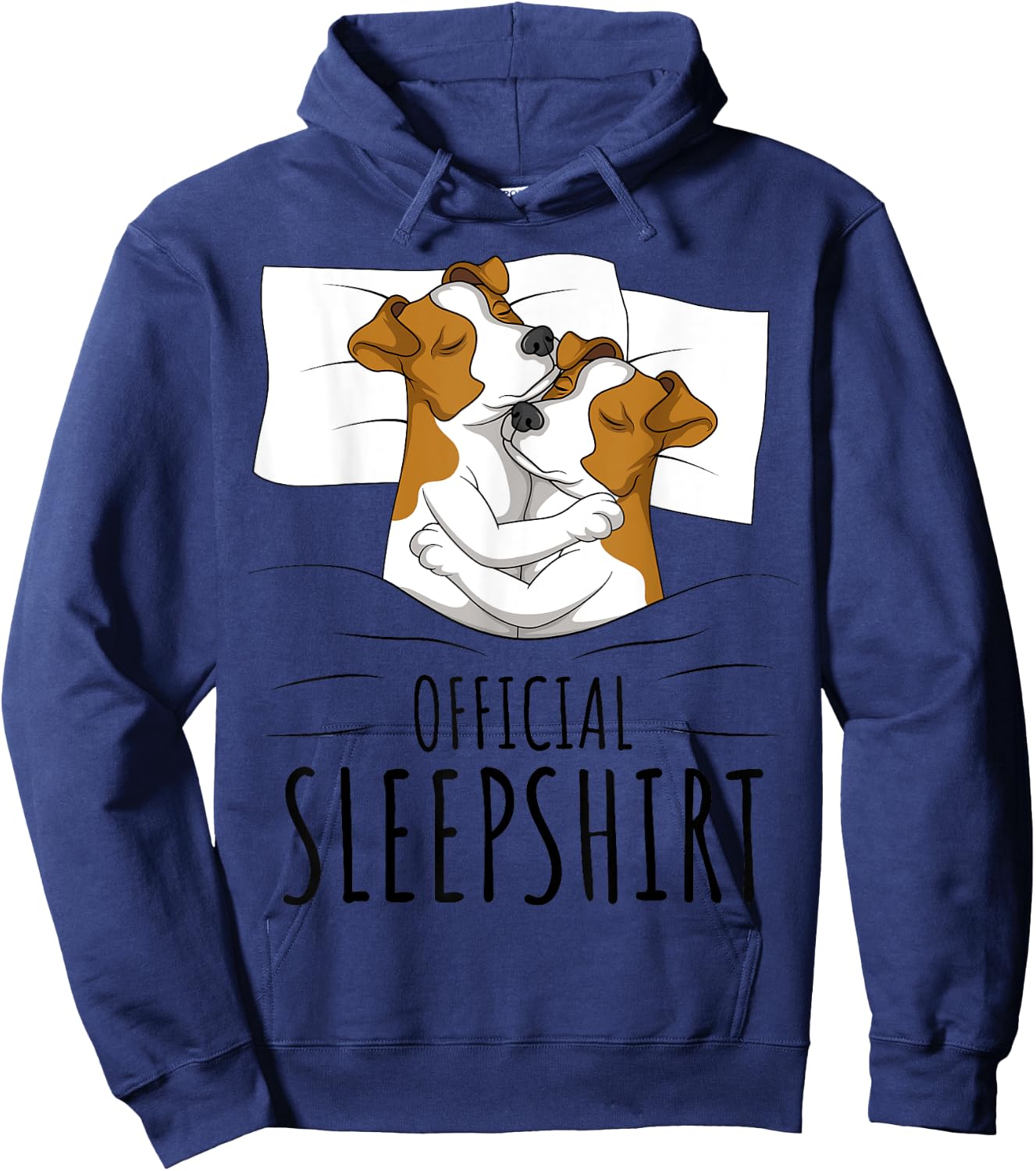Sleeping Jack Russell Terrier Pyjamas Official Sleepshirt Hoodie - Hoodie | Navy