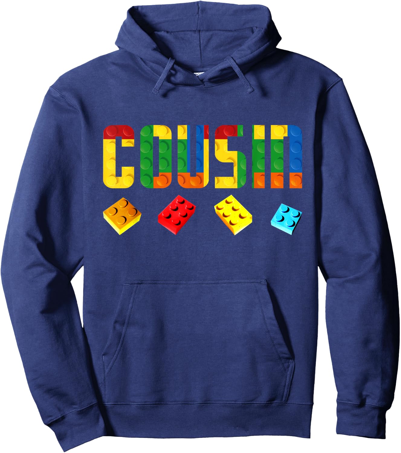Cousin Master Builder Building Blocks Birthday Family Kids Hoodie - Hoodie | Navy