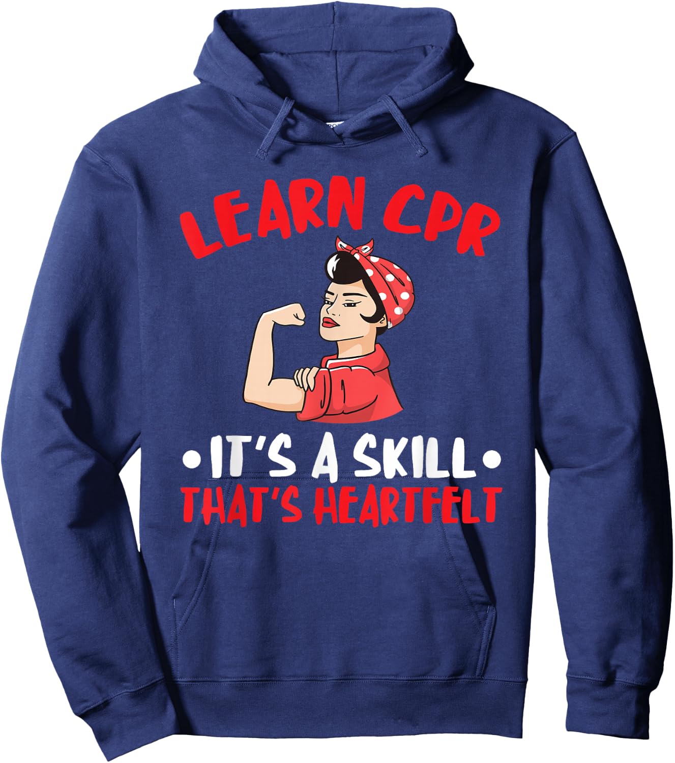 CPR Instructor AED Instructor Heartfelt Skill CPR Trainer Hoodie - Hoodie | Navy