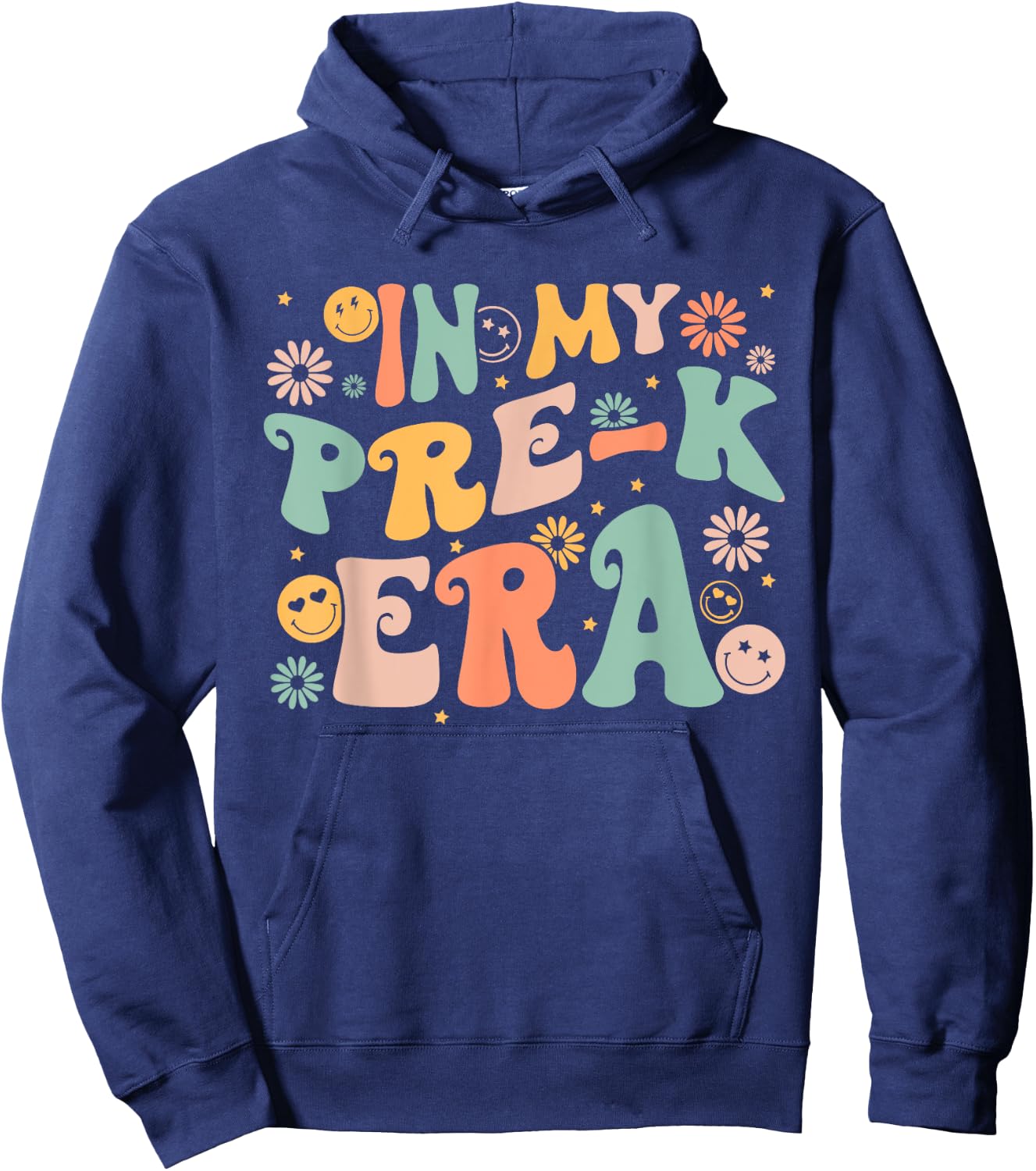 In My Pre-K Era Retro Back to School Teacher Student Hoodie - Hoodie | Navy