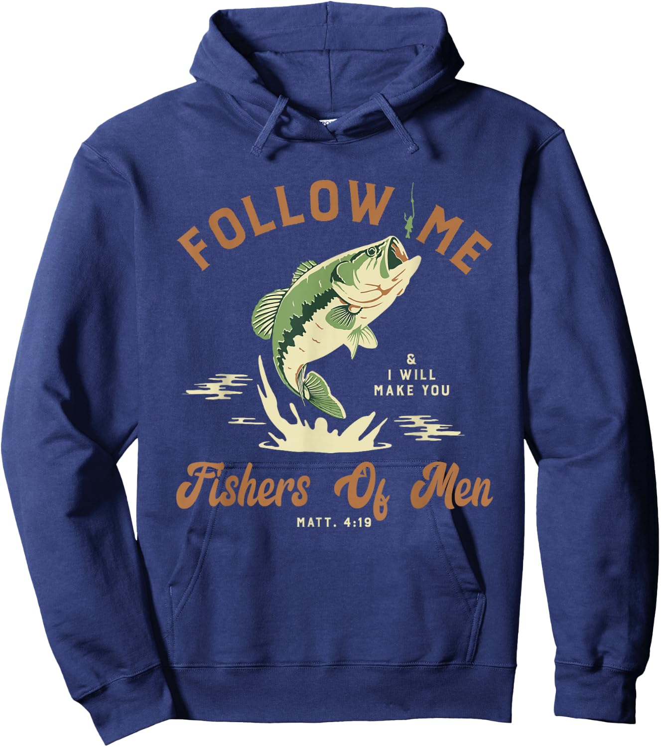 Fishers Of Men Retro Vintage Christian Bible Gift Hoodie - Hoodie | Navy
