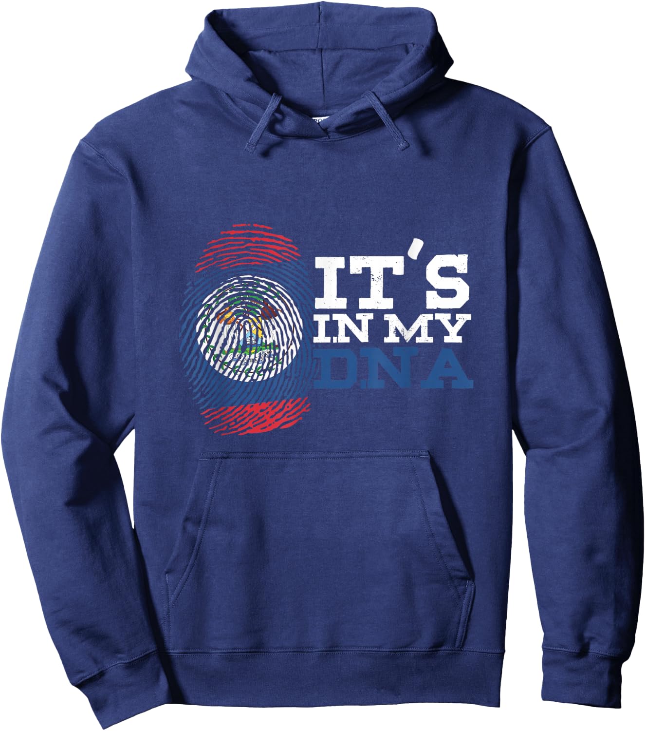 Belizean Descent Roots Heritage It's In My DNA Belize Flag Hoodie - Hoodie | Navy