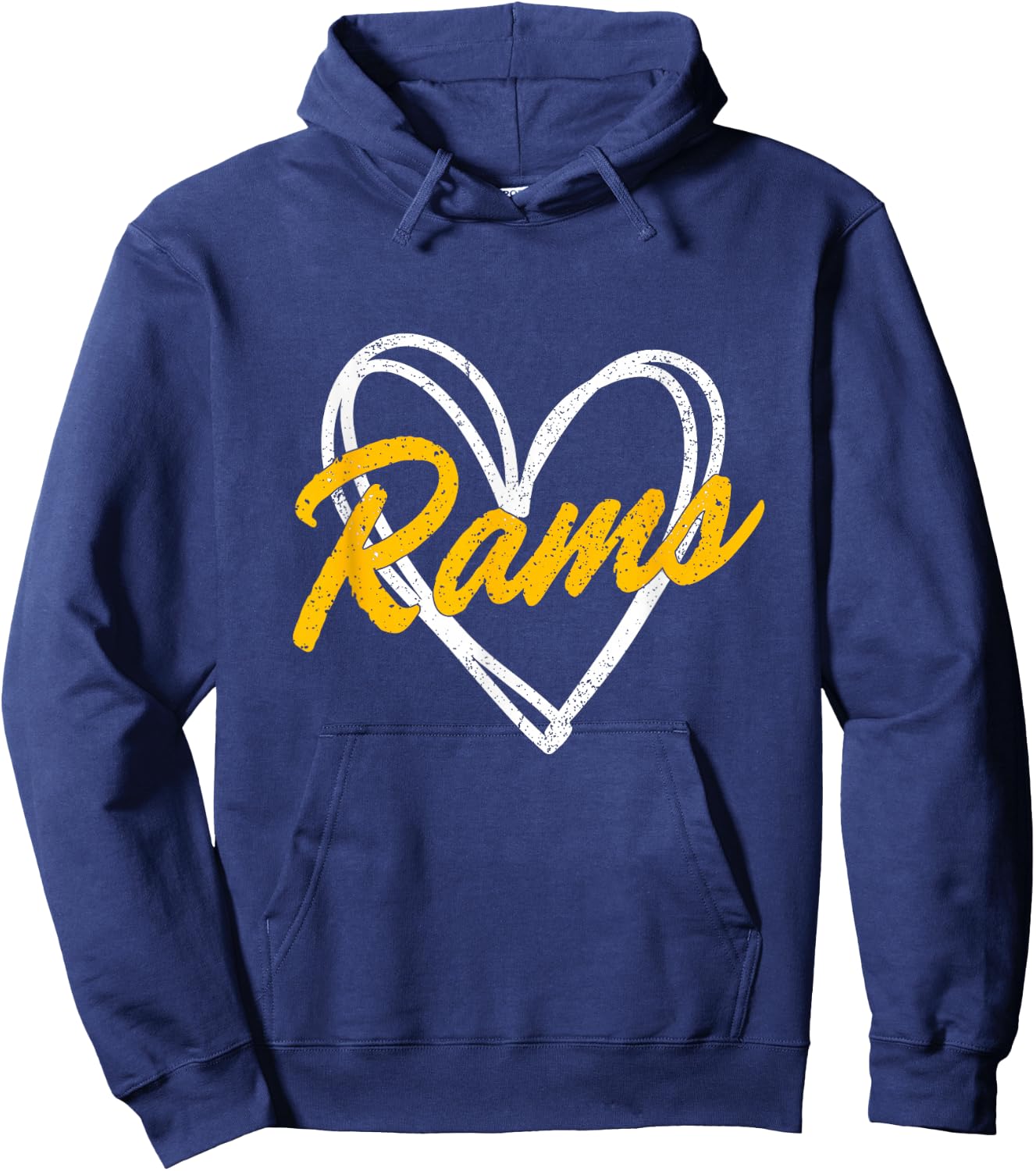 Rams Love Heart Vintage Gift Women Boys Girls Kids Hoodie - Hoodie | Navy