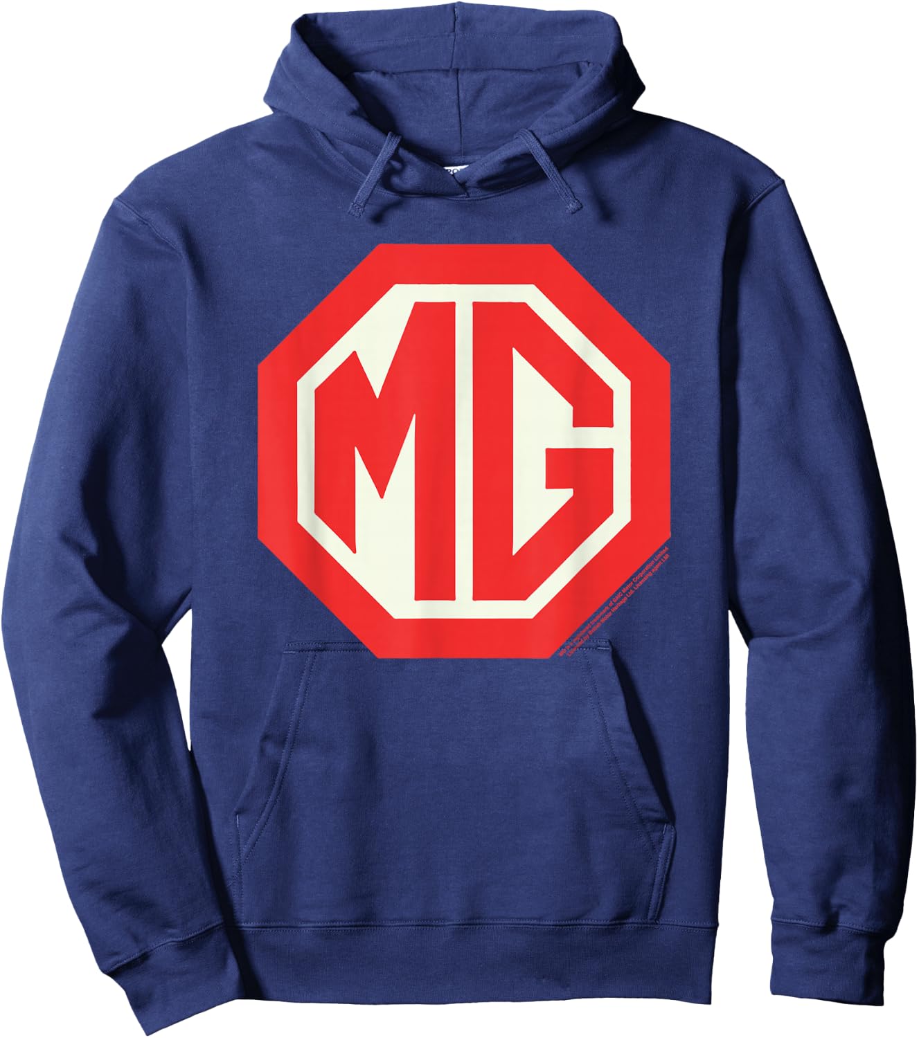 MG Car Retro Red Badge Logo Hoodie - Hoodie | Navy
