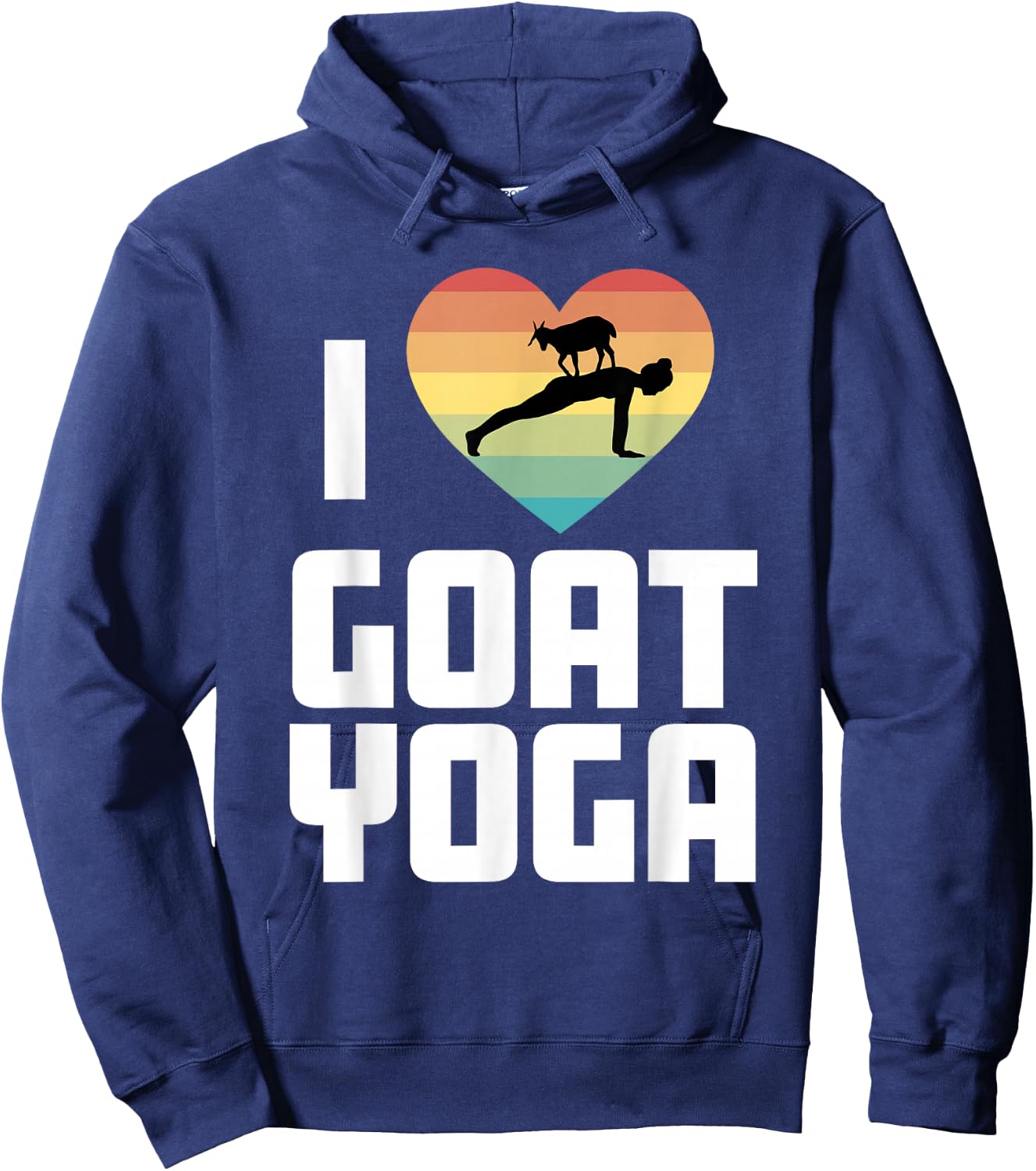 Goat Yoga Funny Meditation Zen Namaste I love Goat Yoga Hoodie - Hoodie | Navy