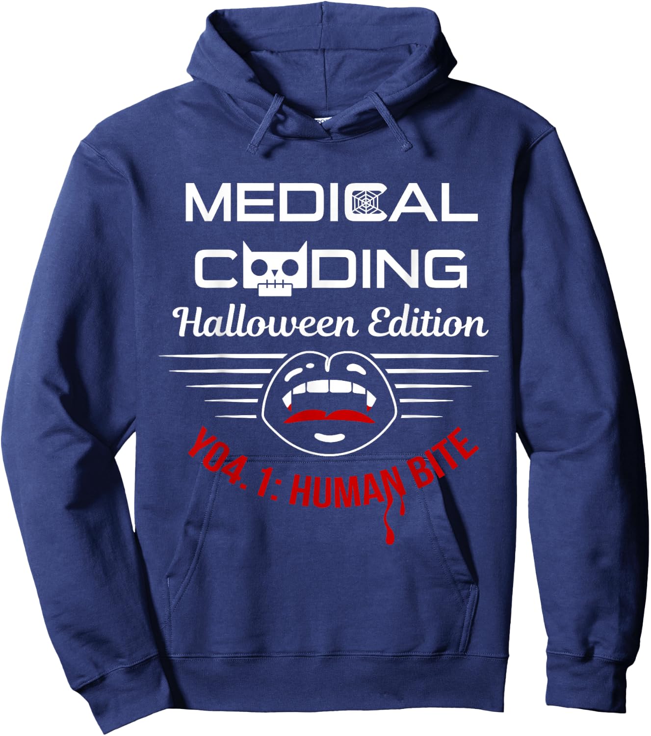 Halloween Medical Coder Medical Terminology Coding Hoodie - Hoodie | Navy